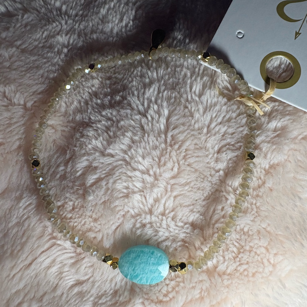 Chic Turquoise And Gold Womens Necklace 20$